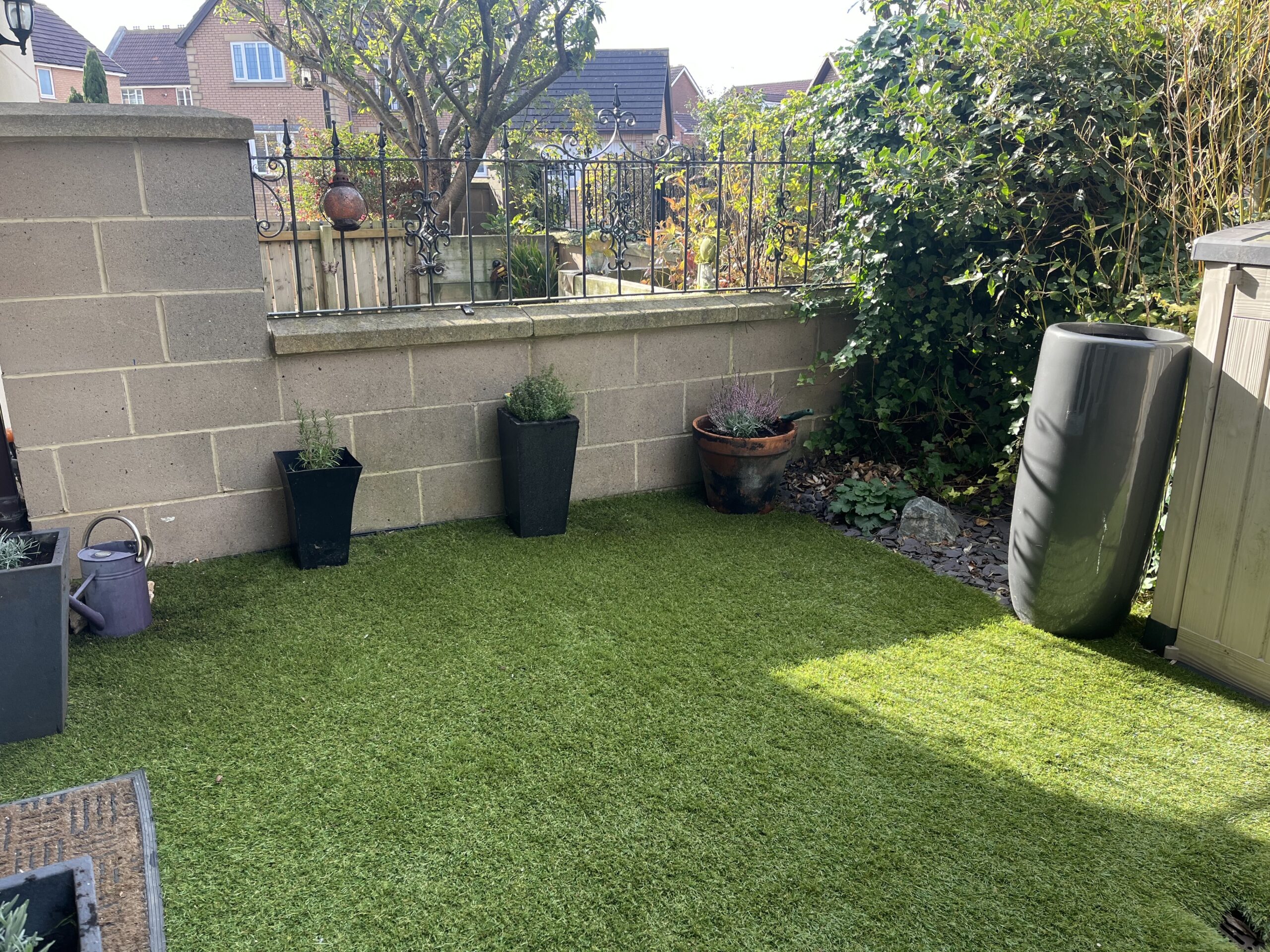 Patio at the front of the property
